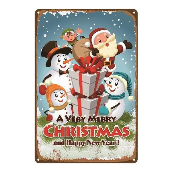 Vintage New Tin Sign a Very Merry Christmas and Happy New Year Tin Sign 8x12 Inch Retro Home Garage Bar Pub Wall Decor Art
Vintage New Tin Sign a Very Merry Christmas and Happy New Year Tin Sign 8x12 Inch Retro Home Garage Bar Pub Wall Decor Art