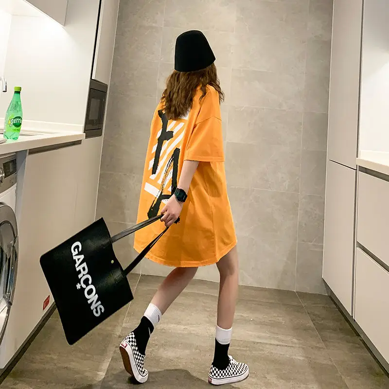 Pure Cotton Summer Mid-Length Ripped Short-Sleeved T-Shirt Women'S New Year Korean Student Loose Top
Pure Cotton Summer Mid-Length Ripped Short-Sleeved T-Shirt Women'S New Year Korean Student Loose Top