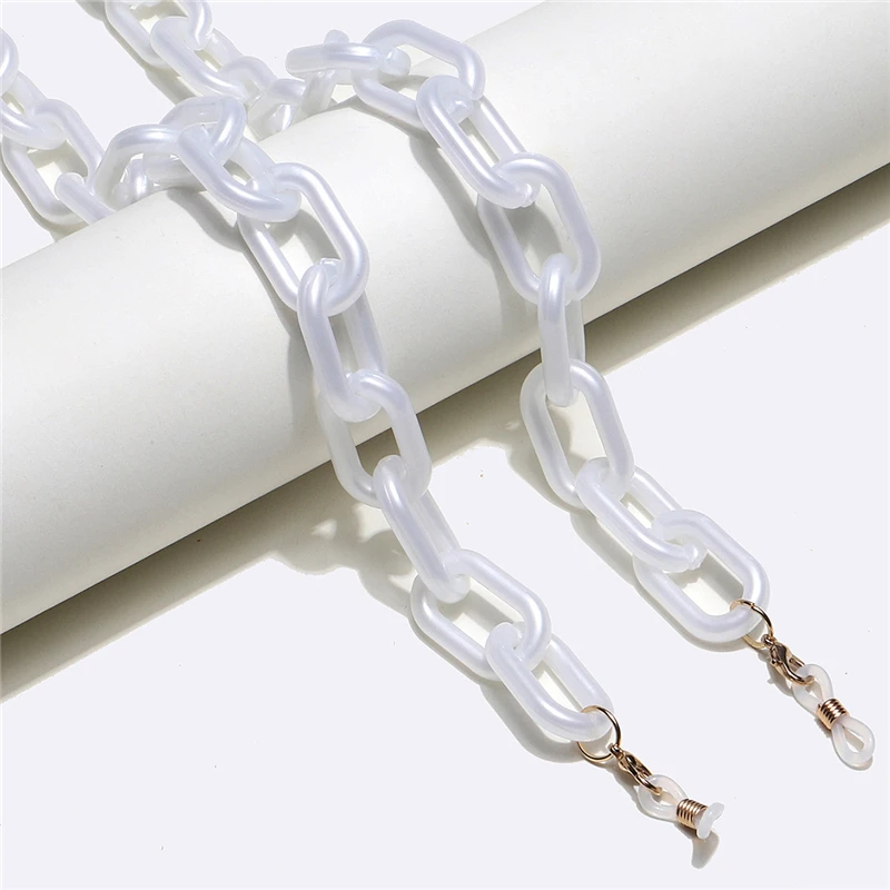 Simple Fashion White Acrylic Masks Chain for Women Men Resin Sunglasses Lanyard Straps Eyeglasses Holder Cords
Simple Fashion White Acrylic Masks Chain for Women Men Resin Sunglasses Lanyard Straps Eyeglasses Holder Cords