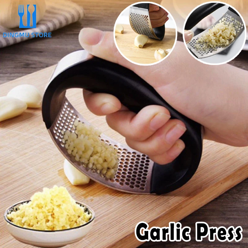 304 Stainless Steel Manual Garlic Press with Handle Rocker Garlic Grinding Slicer Chopper Kitchen Tool
304 Stainless Steel Manual Garlic Press with Handle Rocker Garlic Grinding Slicer Chopper Kitchen Tool