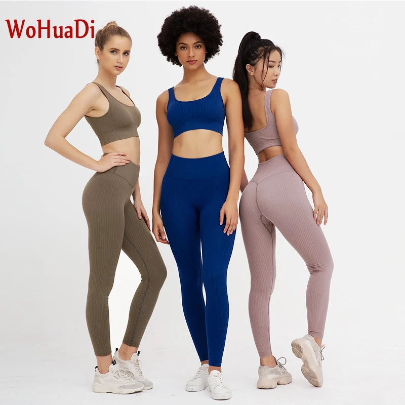 WOHUADI seamless yoga set for women fitness gym clothing workout sport Bra Sportswear leggings set active wear gym Hot sale
WOHUADI seamless yoga set for women fitness gym clothing workout sport Bra Sportswear leggings set active wear gym Hot sale
