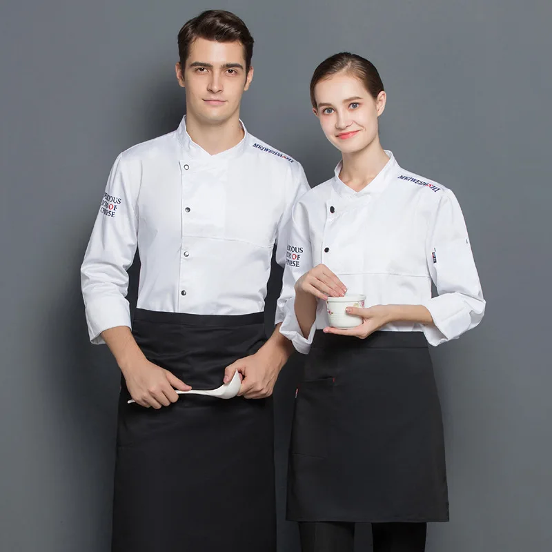 Chef's Long Sleeve Hotel Restaurant Kitchen Chef Uniform Qiu Dong Outfit Pastry Chef Clothing Men And Women
Chef's Long Sleeve Hotel Restaurant Kitchen Chef Uniform Qiu Dong Outfit Pastry Chef Clothing Men And Women