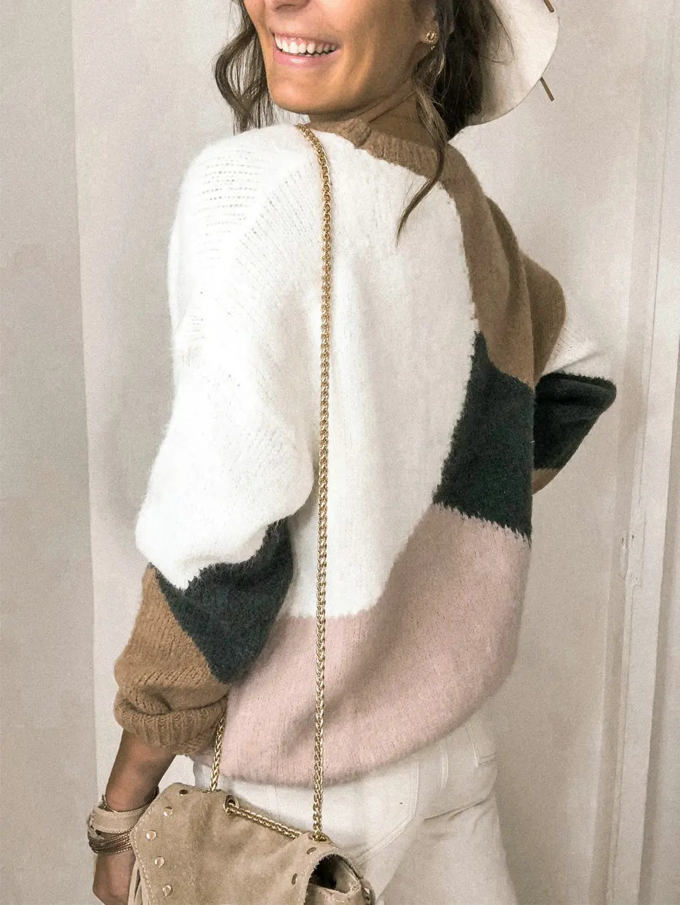 Women Fall Winter Clothing 2020 O-Neck Loose Sweater Plush Warm Long Sleeve Top Female Patchwork Thick Women Casual Pullovers
Women Fall Winter Clothing 2020 O-Neck Loose Sweater Plush Warm Long Sleeve Top Female Patchwork Thick Women Casual Pullovers
