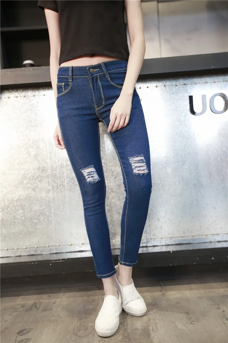 The New Korean Version of Slim Slimming Low Waist Distressed Jeans Women's Feet Pants Pencil 2021
The New Korean Version of Slim Slimming Low Waist Distressed Jeans Women's Feet Pants Pencil 2021