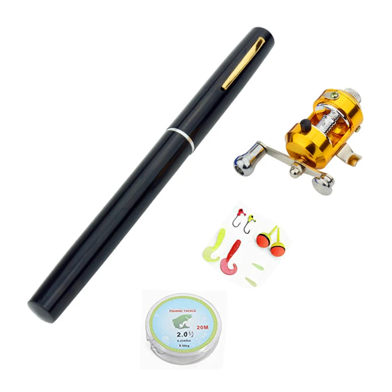 Mini portable pocket aluminum fishing rod pen great gift and reel combination travel fishing rod set, suitable for ice fly fishi
Mini portable pocket aluminum fishing rod pen great gift and reel combination travel fishing rod set, suitable for ice fly fishi