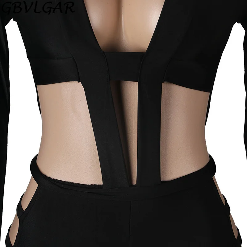 Sexy Hollow Out Bandage Jumpsuit Clubwear Women Fashion Clothes Black Cut Out Long Sleeve Bodycon Rompers One Piece Outfits
Sexy Hollow Out Bandage Jumpsuit Clubwear Women Fashion Clothes Black Cut Out Long Sleeve Bodycon Rompers One Piece Outfits