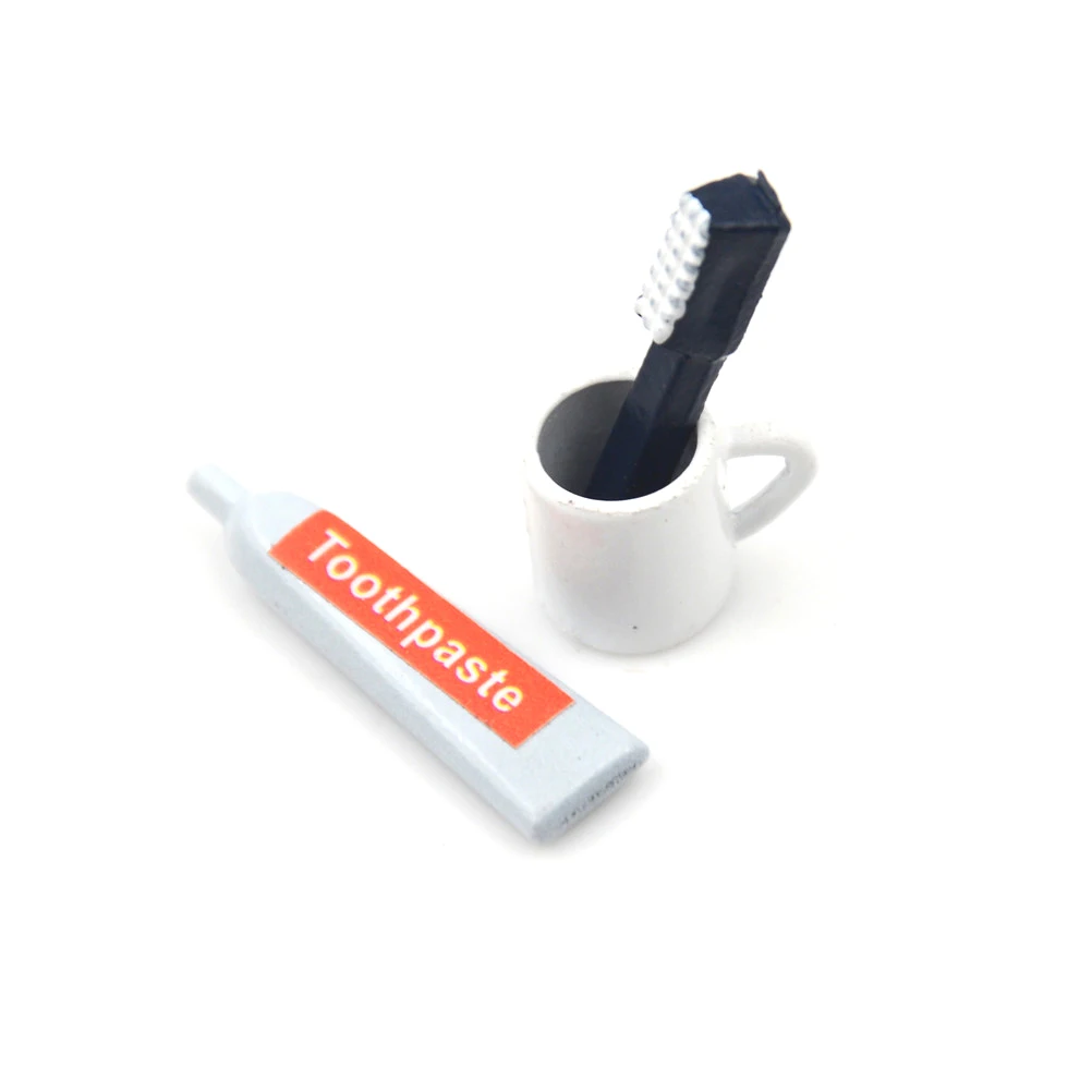 3 Pcs/set Toothbrush Toothpaste Cup Set 1/12 Scale Dollhouse Miniature Bathroom Accessory
3 Pcs/set Toothbrush Toothpaste Cup Set 1/12 Scale Dollhouse Miniature Bathroom Accessory