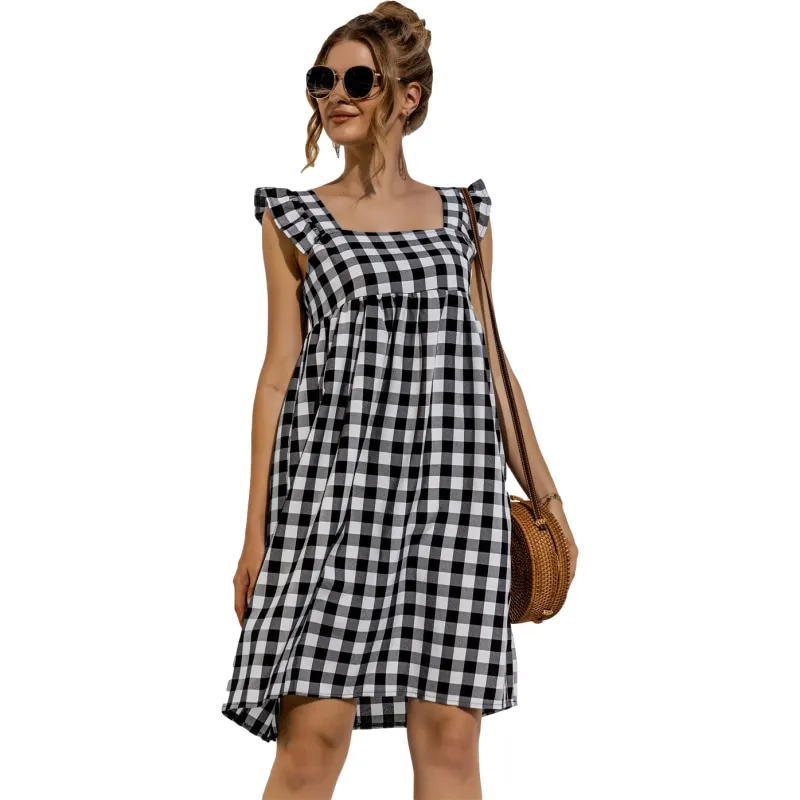 Summer Women's Fashion Sexy Beach Mini Retro Dress 2021 Women Casual Halter Strap Dresses Party Sleeveless Lattice Ruffles Robe
Summer Women's Fashion Sexy Beach Mini Retro Dress 2021 Women Casual Halter Strap Dresses Party Sleeveless Lattice Ruffles Robe