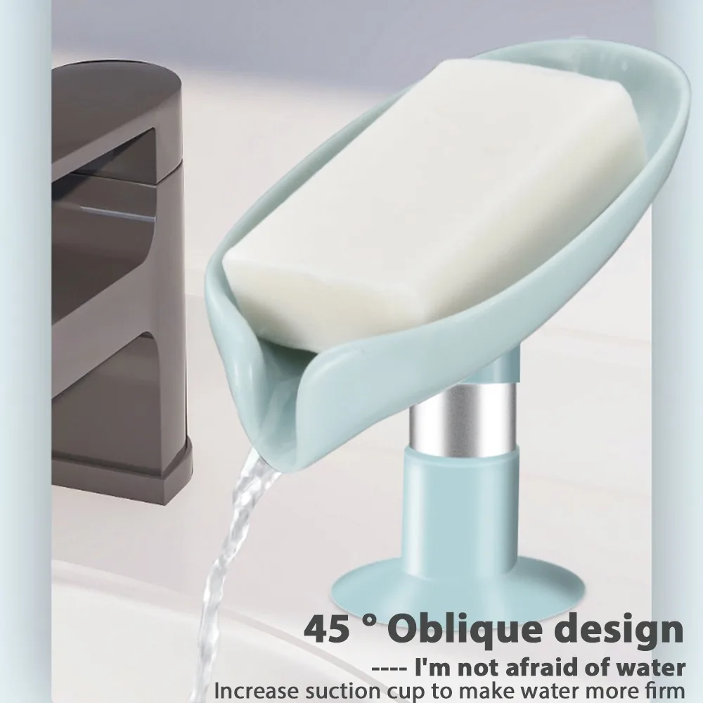 Leaf-shaped Soap Dish Soap Holder Perforated Free Standing Suction Cup Drain Rack Toilet Laundry Soap Box Bathroom Accessories
Leaf-shaped Soap Dish Soap Holder Perforated Free Standing Suction Cup Drain Rack Toilet Laundry Soap Box Bathroom Accessories