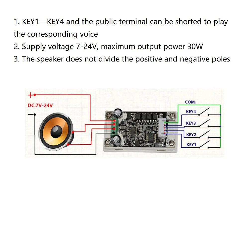 FS-VMP-27 Voice Module Voice Recording and Playing Module Voice Module Voice Prompt Voice Playing