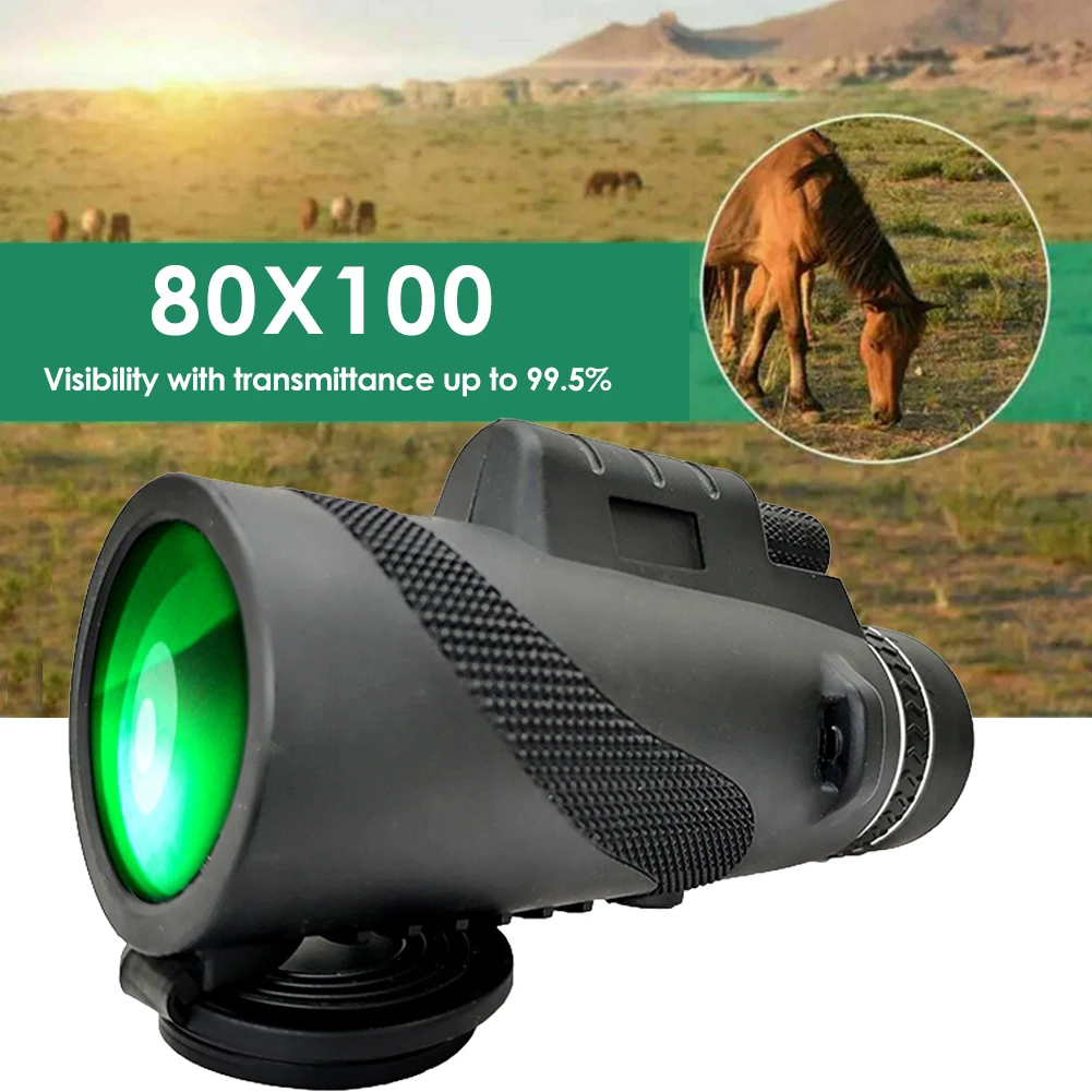 80x100 HD Telescope Zoom Portable Night Vision Camping with Tripod Phone Clip Outdoor Travel Camera Monocular
80x100 HD Telescope Zoom Portable Night Vision Camping with Tripod Phone Clip Outdoor Travel Camera Monocular