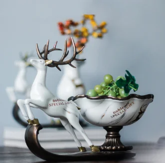 Ceramics Animal The deer Porcelain Ornaments Fruit bowl Desktop Decoration Gift 
Ceramics Animal The deer Porcelain Ornaments Fruit bowl Desktop Decoration Gift