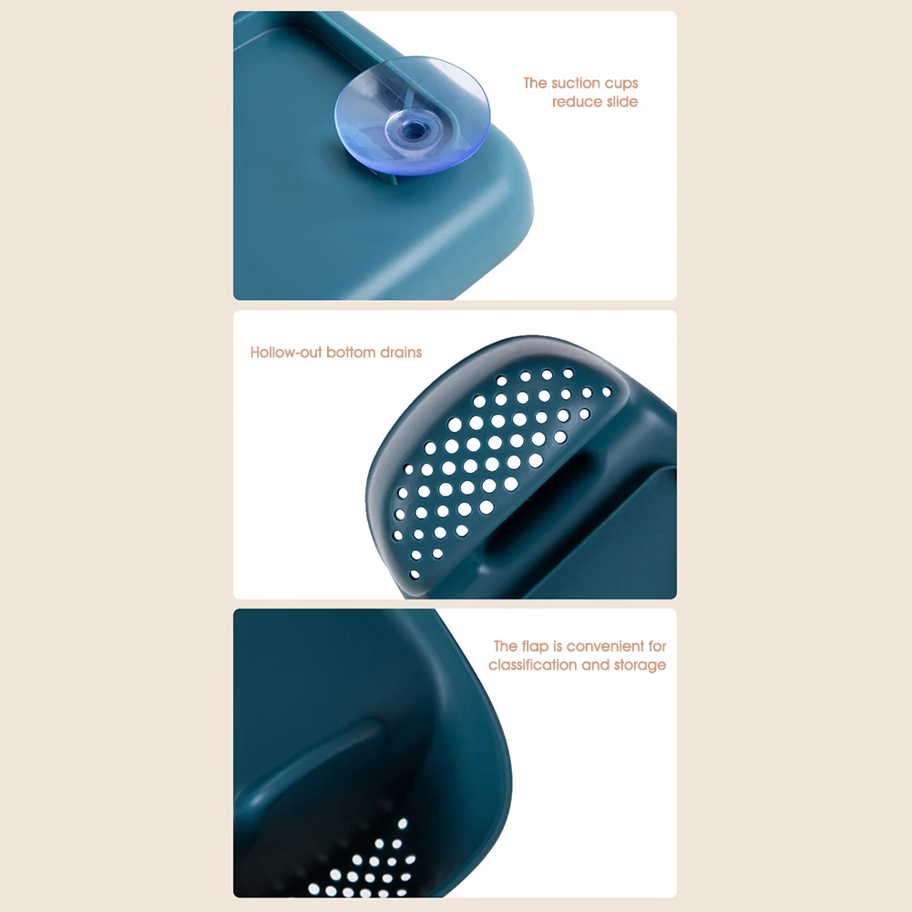 Sink Caddy Organizer Sponge Holder with 2 Suction Cups for Sponge, Brush, Scrubber, Kitchen, Bathroom
Sink Caddy Organizer Sponge Holder with 2 Suction Cups for Sponge, Brush, Scrubber, Kitchen, Bathroom