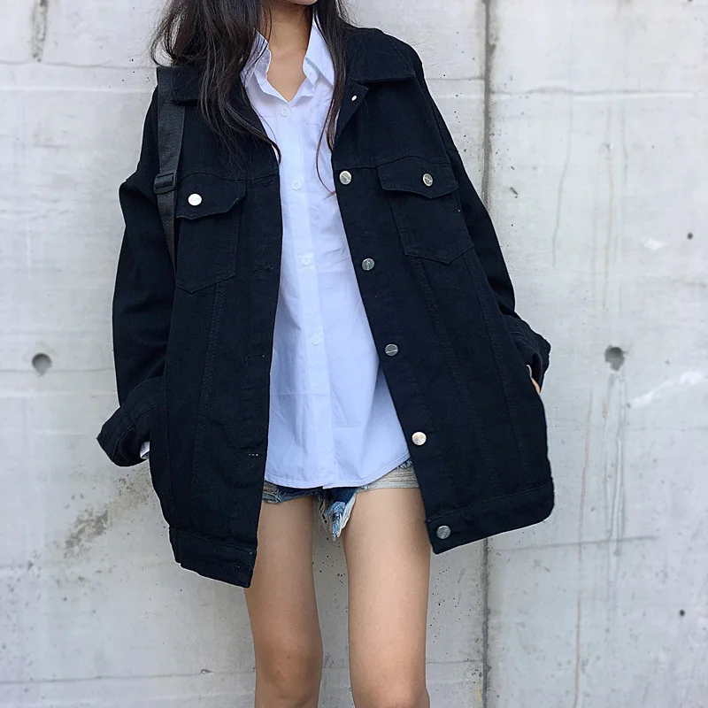 New Denim Jacket Women's Medium And Long Black Spring And Autumn New Ins Ioose Big Size Net Red All Over The Atudents' Top Gift
New Denim Jacket Women's Medium And Long Black Spring And Autumn New Ins Ioose Big Size Net Red All Over The Atudents' Top Gift