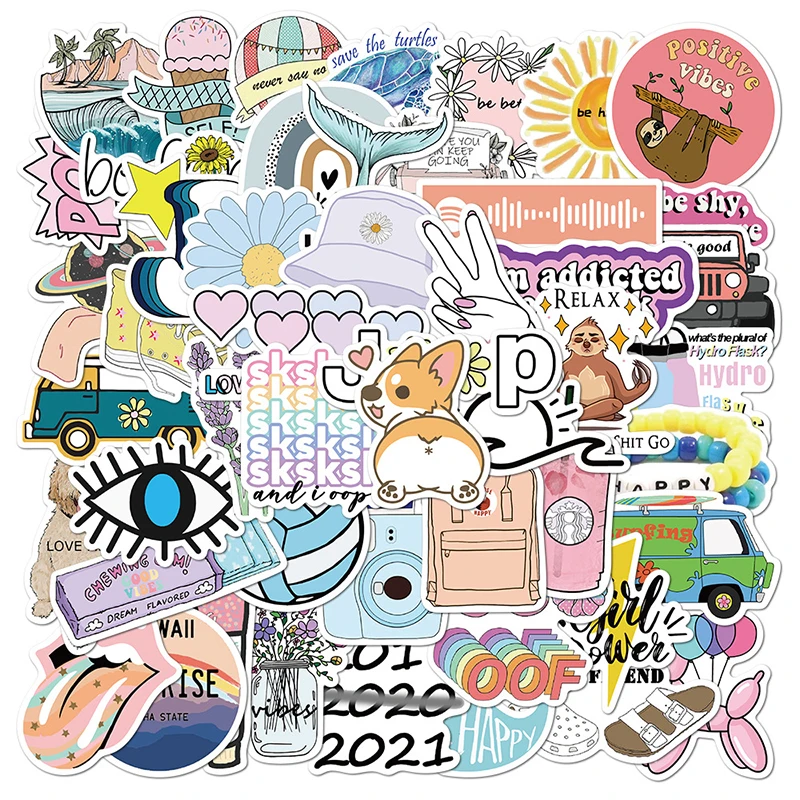 50Pcs/Lot Colorful Sticker Pack Girl Water Bottle Kawaii Decals For Laptop Phone Cute Trendy Aesthetic Laptop Notebook Sticker
50Pcs/Lot Colorful Sticker Pack Girl Water Bottle Kawaii Decals For Laptop Phone Cute Trendy Aesthetic Laptop Notebook Sticker