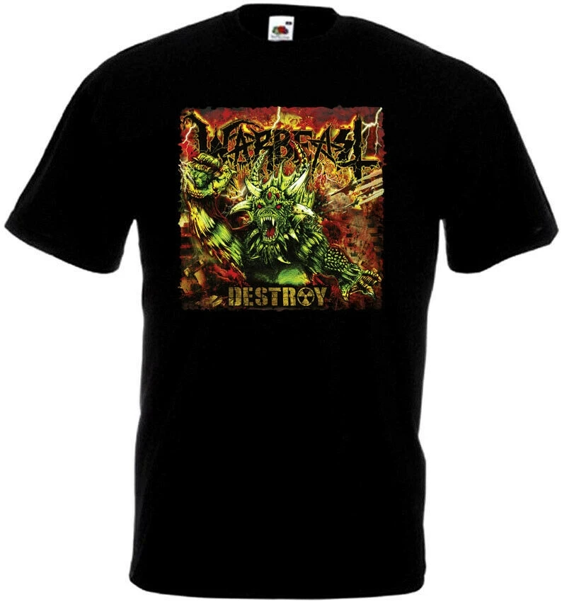 Черная футболка Warbeast deporte v4 из тяжелого металла всех размеров S...5XL | Мужская
