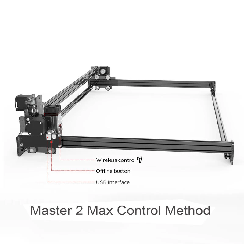 CNC Master 2 Max 30W Professional Laser Engraving Machine 460 x 810 mm, Laser Cutter - Lightburn - Bluetooth - App Control
CNC Master 2 Max 30W Professional Laser Engraving Machine 460 x 810 mm, Laser Cutter - Lightburn - Bluetooth - App Control