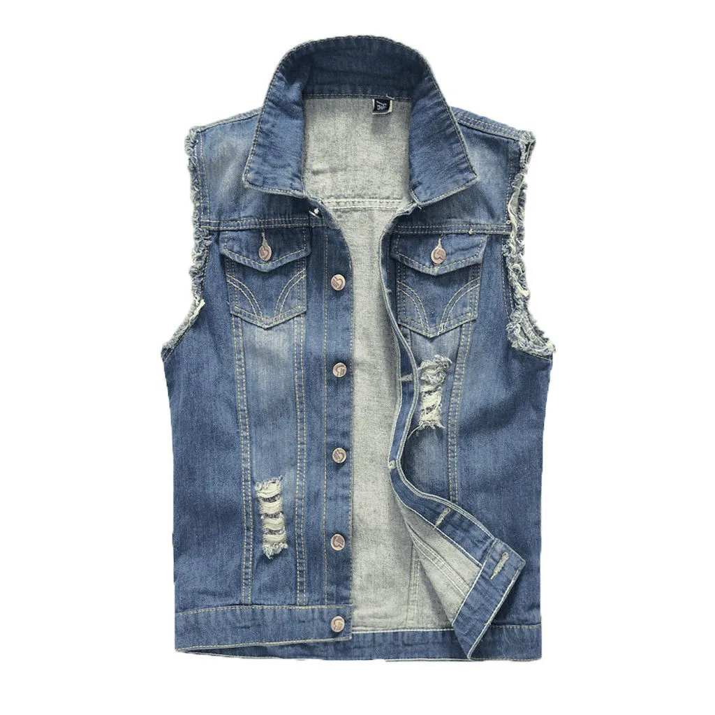 Men's Denim Vest Casual Cowboy Vest Jacket sleeveless chaleco vaquero New Fashion
Men's Denim Vest Casual Cowboy Vest Jacket sleeveless chaleco vaquero New Fashion