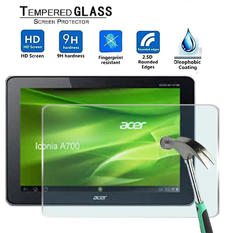 For Acer Iconia Tab A700 10.1 inch -Premium Tablet 9H Ultra clear Tempered Glass Screen Protector Film Protector Guard Cover
For Acer Iconia Tab A700 10.1 inch -Premium Tablet 9H Ultra clear Tempered Glass Screen Protector Film Protector Guard Cover