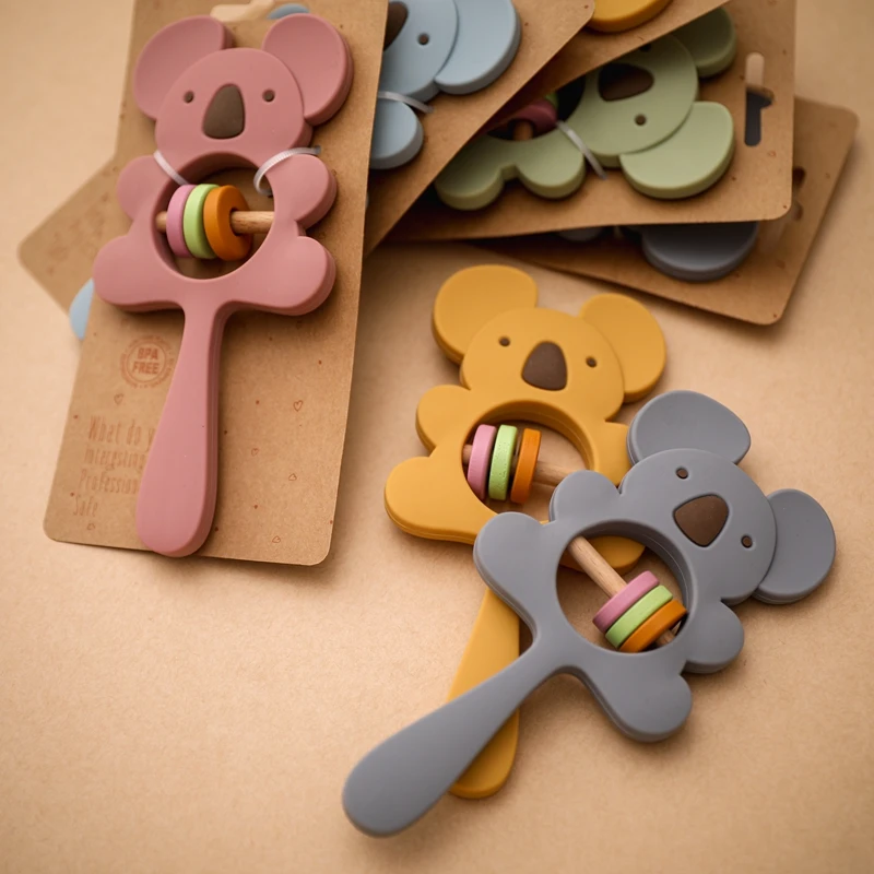 Let's make 1pc Silicone Koala Rattle Food Grade Teether BPA Free Soothing Educational Toy Alleviating Baby Teething Products
Let's make 1pc Silicone Koala Rattle Food Grade Teether BPA Free Soothing Educational Toy Alleviating Baby Teething Products