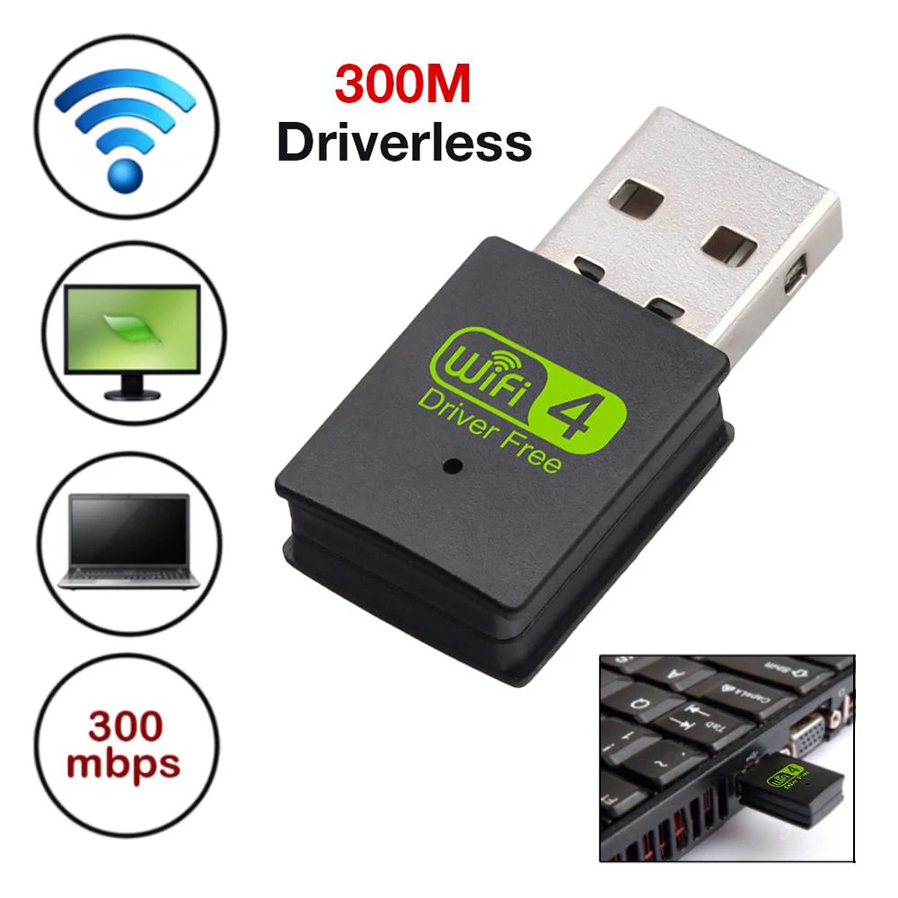 300Mbps Wifi Adapter Driverless Wireless Receiver Network Card USB Wireless WiFi Transmitter Mini Free Drive Signal Receiver
300Mbps Wifi Adapter Driverless Wireless Receiver Network Card USB Wireless WiFi Transmitter Mini Free Drive Signal Receiver