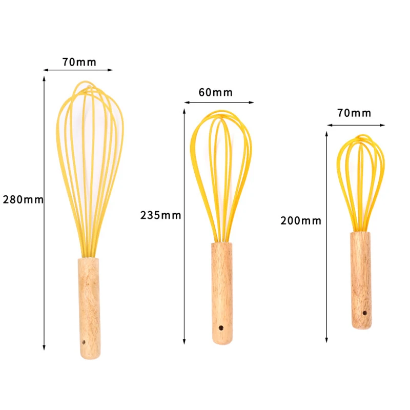 Manual Kitchen Silicone Whisk Non-Slip Easy to Clean Egg Beater Frother Gadgets Egg Cream Stirring Kitchen Baking Pastry Tools
Manual Kitchen Silicone Whisk Non-Slip Easy to Clean Egg Beater Frother Gadgets Egg Cream Stirring Kitchen Baking Pastry Tools
