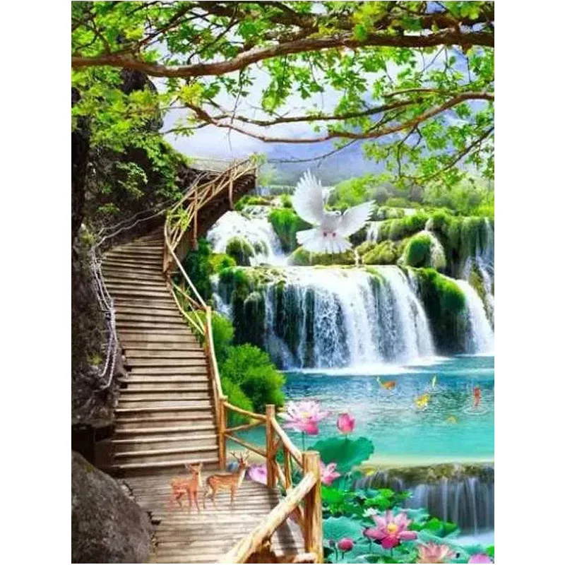 5D Full Drill Square/Round Diamond Painting Waterfall Natural Landscape Embroidery Cross Stitch Decoration for Home
5D Full Drill Square/Round Diamond Painting Waterfall Natural Landscape Embroidery Cross Stitch Decoration for Home