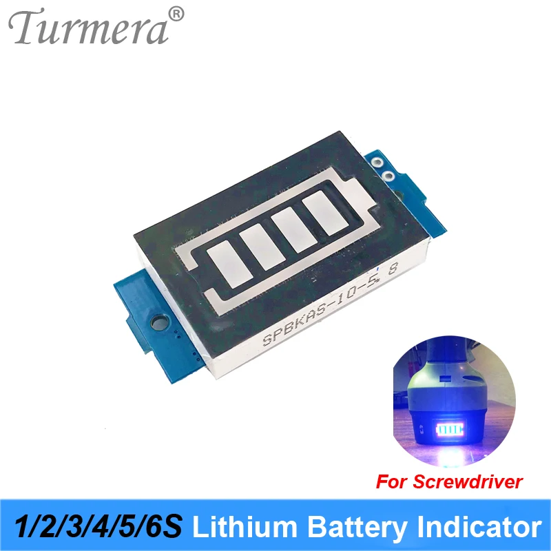 Индикатор заряда батареи Turmera светодиодный дисплей 1S 4 2 V 2S 8 3S 10 4S 14 5S 18V 6S 25V 12V 24V 36V