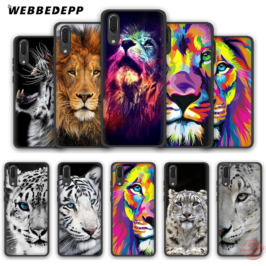 WEBBEDEPP мягкий чехол с большим львом на камнях для Huawei P Smart Z Plus 2018 2019 и Y6 Y7 Y9 Prime V20 |