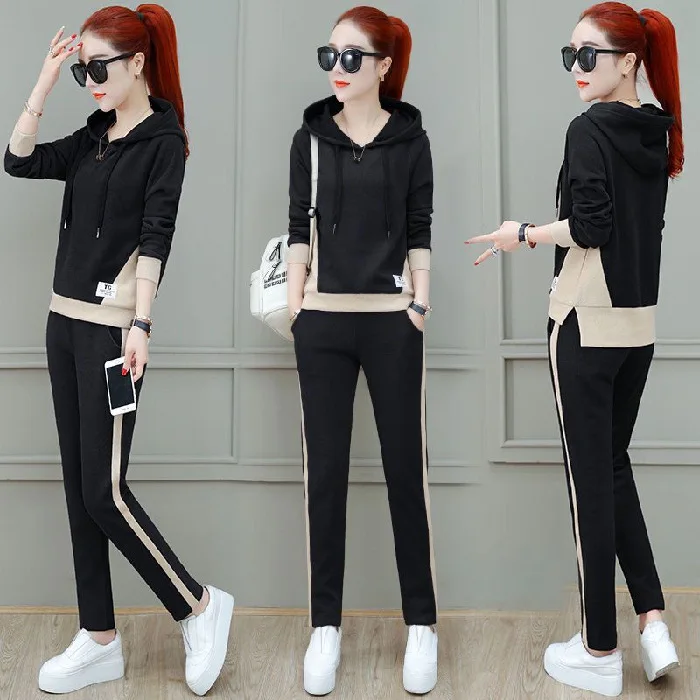 Leisure Women's Spring And Autumn Fashionable Tracksuit Loose Long Sleeve Hooded Sweater And Pants Two-piece Set
Leisure Women's Spring And Autumn Fashionable Tracksuit Loose Long Sleeve Hooded Sweater And Pants Two-piece Set