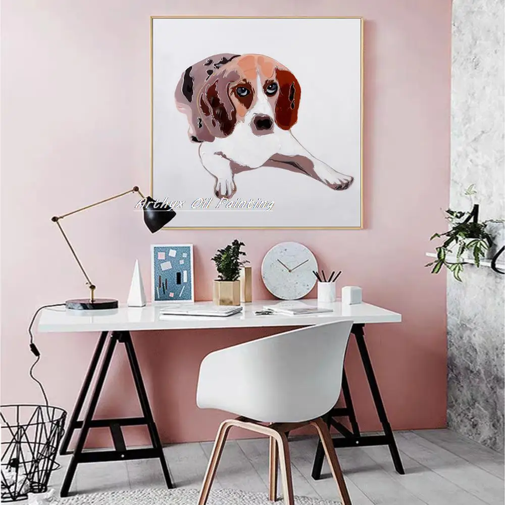 Arthyx Decorative Wall Picture Hand Painted Colourful Cartoon Animal Dog Oil Painting On Canvas Pop Art For Kids Room Home Decor
Arthyx Decorative Wall Picture Hand Painted Colourful Cartoon Animal Dog Oil Painting On Canvas Pop Art For Kids Room Home Decor
