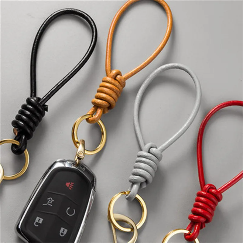 Cowhide Keychain luxury Simple Braided Lanyard Keychain accessories Car Key Chain Holder Metal key ring Men Women Birthday Gift
Cowhide Keychain luxury Simple Braided Lanyard Keychain accessories Car Key Chain Holder Metal key ring Men Women Birthday Gift