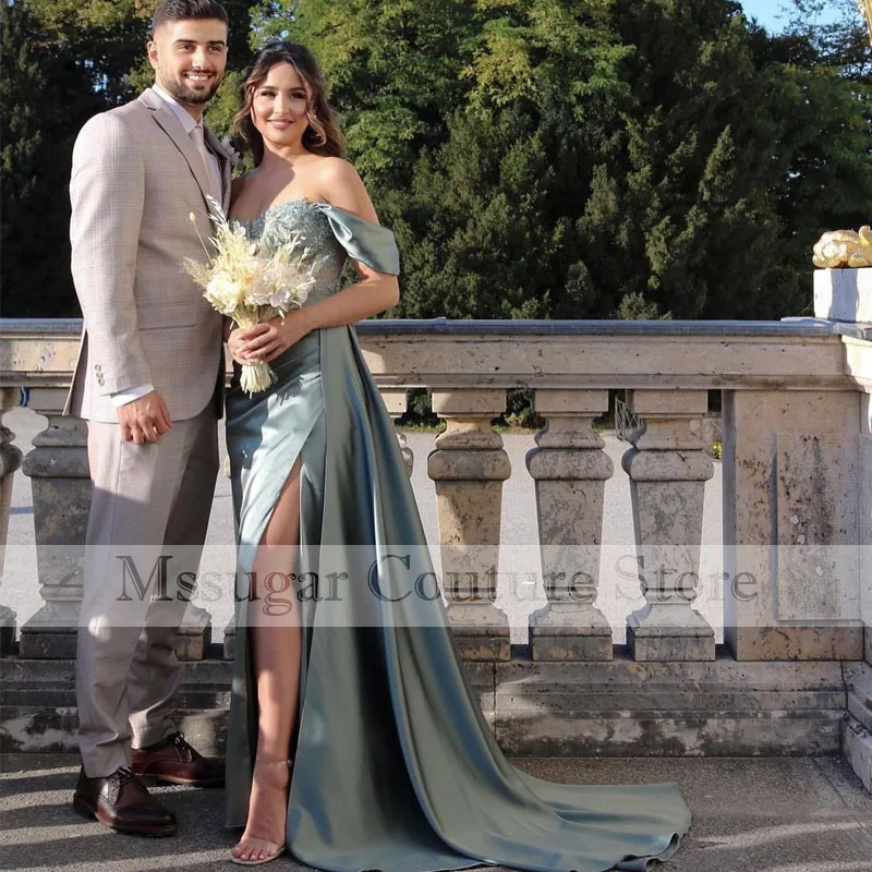 Luxury Sequined Mermaid Evening Dresses 2021 Off Shoulder Satin Formal Party Gowns For Women Custom Made
Luxury Sequined Mermaid Evening Dresses 2021 Off Shoulder Satin Formal Party Gowns For Women Custom Made