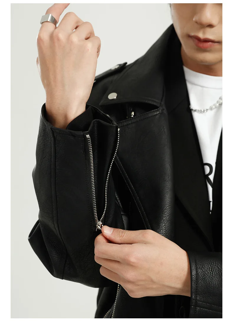 Men Streetwear Hip Hop PU Leather Short Motorcycle Jacket Jacket Male Korea Style Fashion Casual Leather Coat
Men Streetwear Hip Hop PU Leather Short Motorcycle Jacket Jacket Male Korea Style Fashion Casual Leather Coat