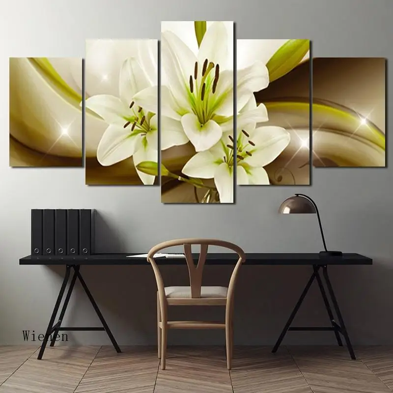 White Lily Flower Art Poster Hd Print Five Piece Canvas Painting Realistic Photo Frameless Wall Picture for Home Decoration
White Lily Flower Art Poster Hd Print Five Piece Canvas Painting Realistic Photo Frameless Wall Picture for Home Decoration