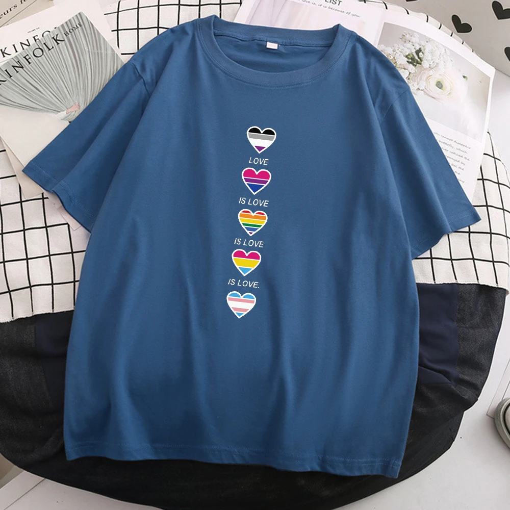 Женская футболка с принтом Love Is Love, свободная уличная одежда с коротким рукавом, дышащая Повседневная футболка большого размера
Женская футболка с принтом Love Is Love, свободная уличная одежда с коротким рукавом, дышащая Повседневная футболка большого размера