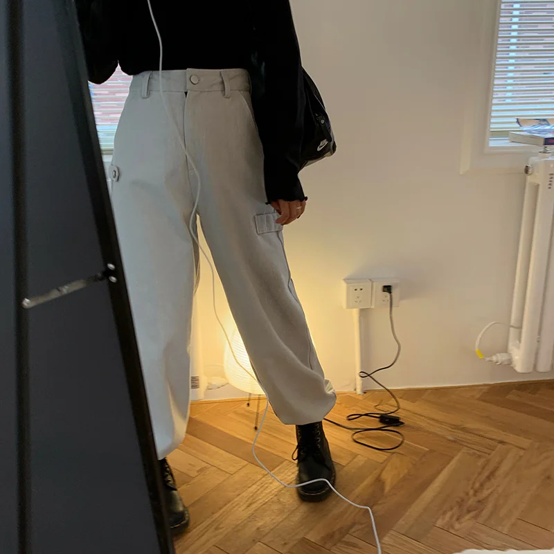 Casual Pants Women White Overalls Women's Autumn Winter Straight Tube Loose Drawstring Leg Tie Women's Casual Wide Leg Pants
Casual Pants Women White Overalls Women's Autumn Winter Straight Tube Loose Drawstring Leg Tie Women's Casual Wide Leg Pants
