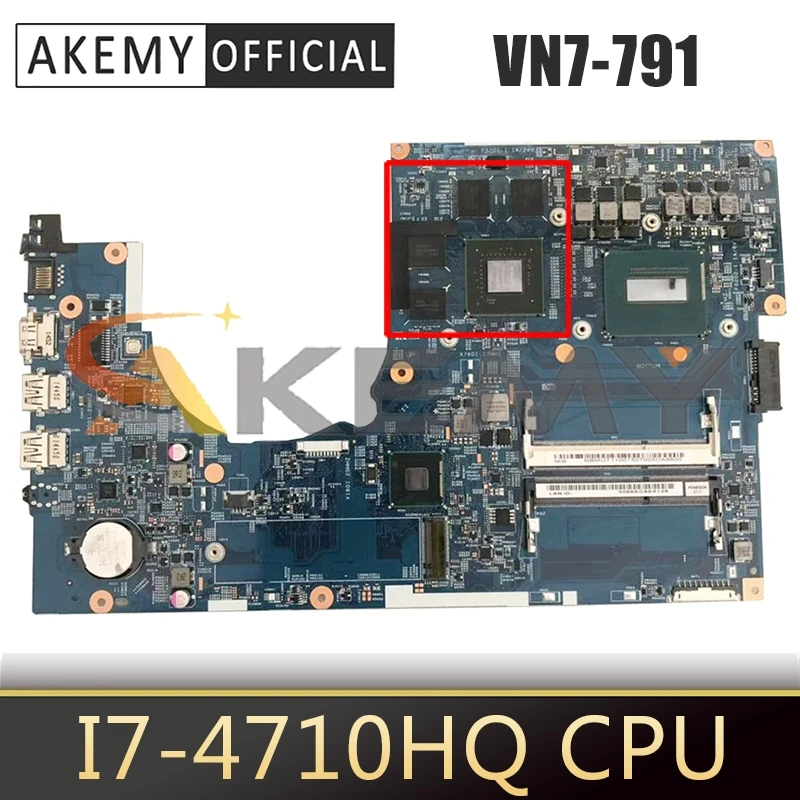 For ACER Aspire VN7-791 i7-4710HQ Notebook Mainboard 14204-1 SR1PX N15P-GT-A2 DDR3 Laptop Motherboard
For ACER Aspire VN7-791 i7-4710HQ Notebook Mainboard 14204-1 SR1PX N15P-GT-A2 DDR3 Laptop Motherboard