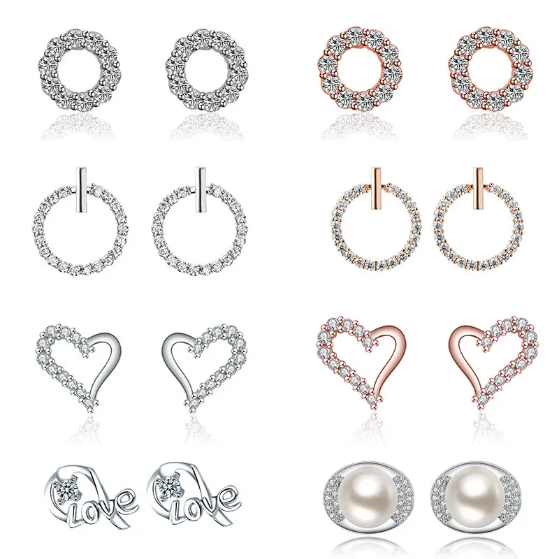 Hot Selling Sterling Silver Personalized LOVE and Zircon Earrings Female Model Suitable For Valentine's Day Gifts
Hot Selling Sterling Silver Personalized LOVE and Zircon Earrings Female Model Suitable For Valentine's Day Gifts