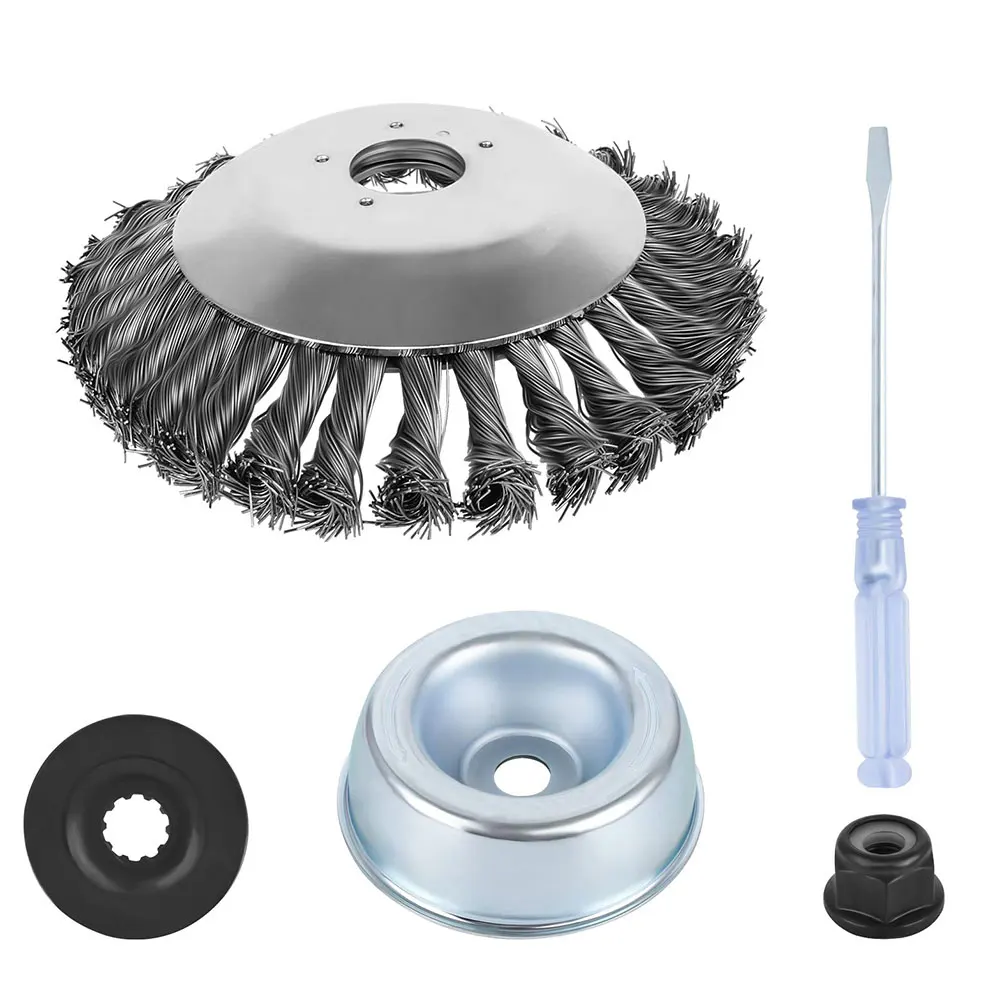 Garden Weed Brush Lawn Mower Grass Trimmer Head 6 Inch Twist Knotted Wire Wheel Universal Replacement Garden Cutter Tool
Garden Weed Brush Lawn Mower Grass Trimmer Head 6 Inch Twist Knotted Wire Wheel Universal Replacement Garden Cutter Tool