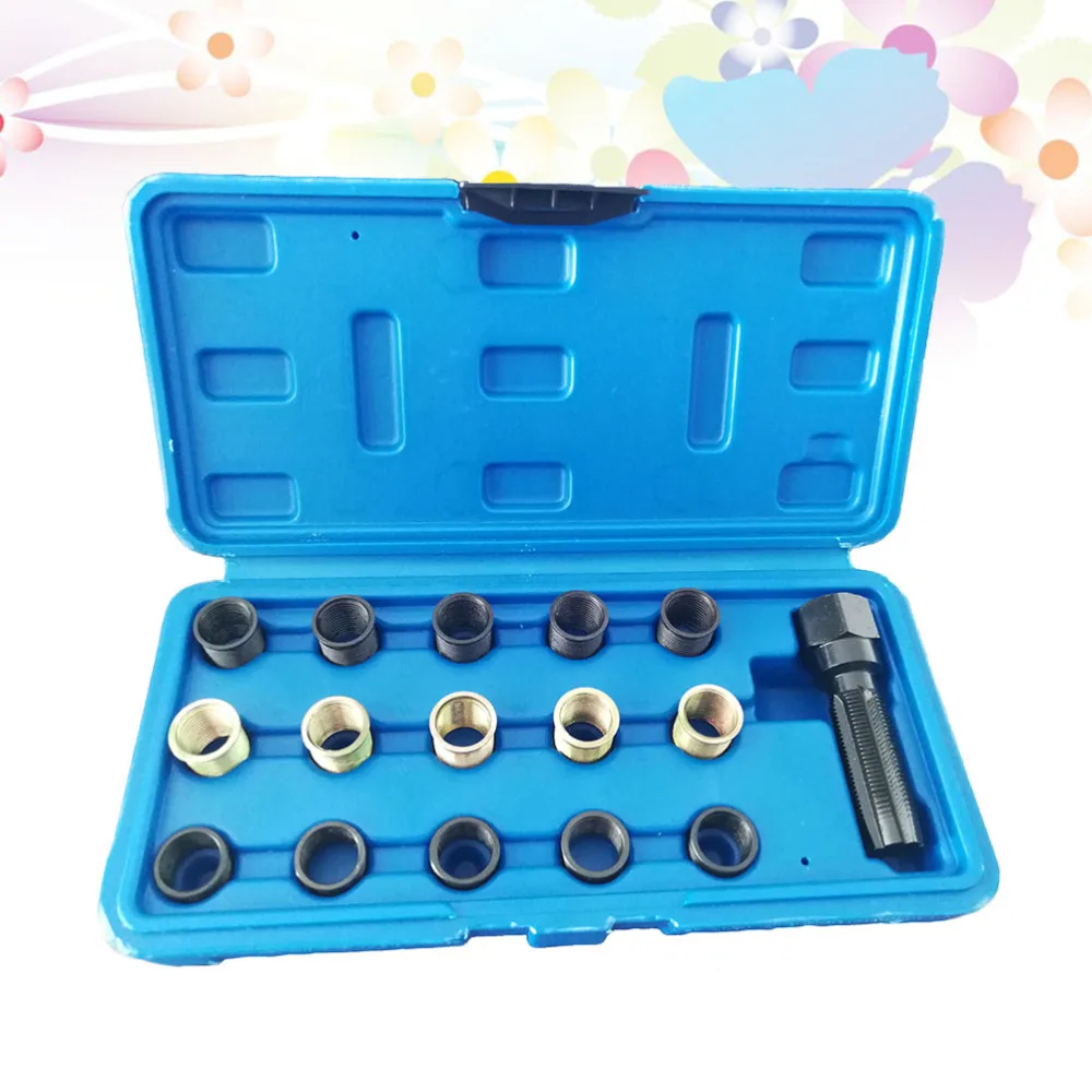 16pcs 14mm Spark Plug Rethread Kit Reamer Tap Thread Repair M14x1.25 Cylinder Head Helicoil
16pcs 14mm Spark Plug Rethread Kit Reamer Tap Thread Repair M14x1.25 Cylinder Head Helicoil