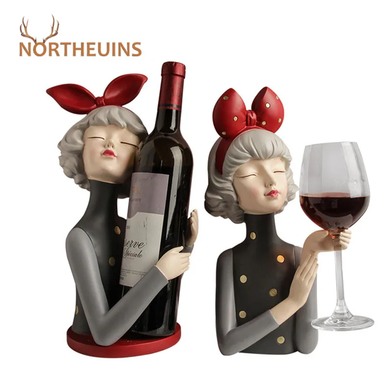 NORTHEUINS Resin Nordic Creative Bow Girl Wine Rack Figurines Bottle Goblet Holder Home Desktop Living Room Decor Accessories
NORTHEUINS Resin Nordic Creative Bow Girl Wine Rack Figurines Bottle Goblet Holder Home Desktop Living Room Decor Accessories