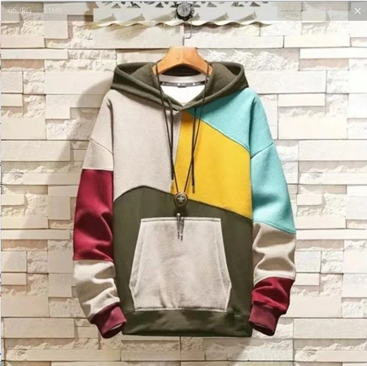 Sweater Men's Clothing 2021 New Men's Loose Personality Color Matching Stitching Men's Lovers Hooded Sweater Men
Sweater Men's Clothing 2021 New Men's Loose Personality Color Matching Stitching Men's Lovers Hooded Sweater Men