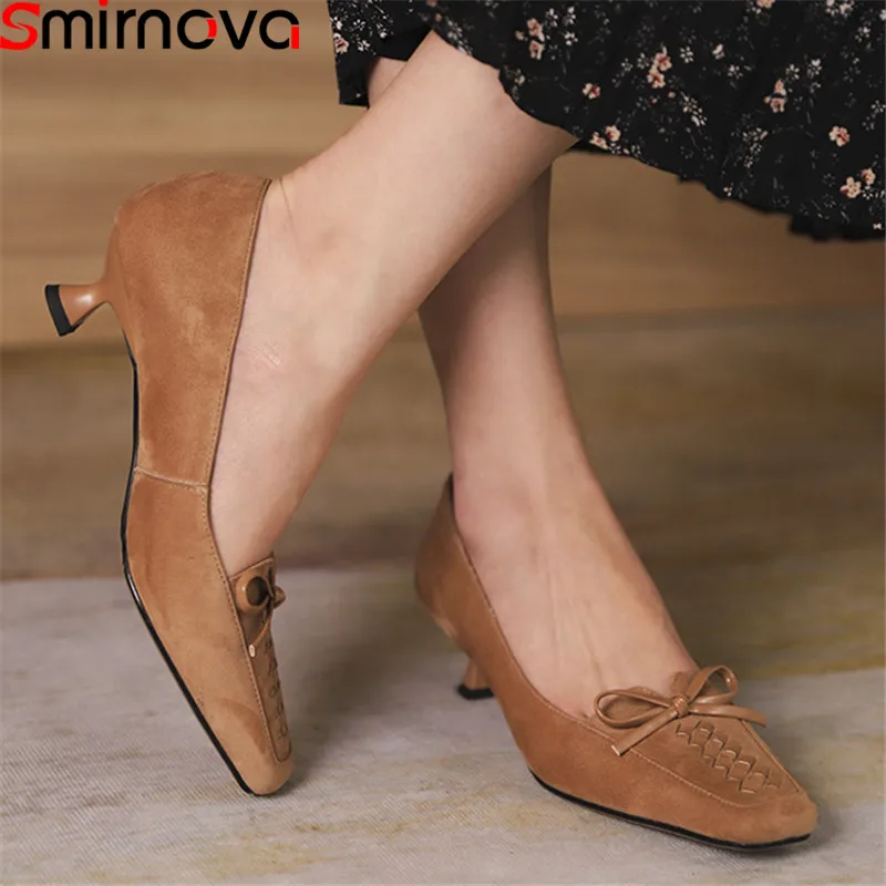 Smirnova 2021 Genuine Leather Women Pumps Summer Shallow Fashion High Heels Shoes Solid Color Party Dress Shoes Brown
Smirnova 2021 Genuine Leather Women Pumps Summer Shallow Fashion High Heels Shoes Solid Color Party Dress Shoes Brown
