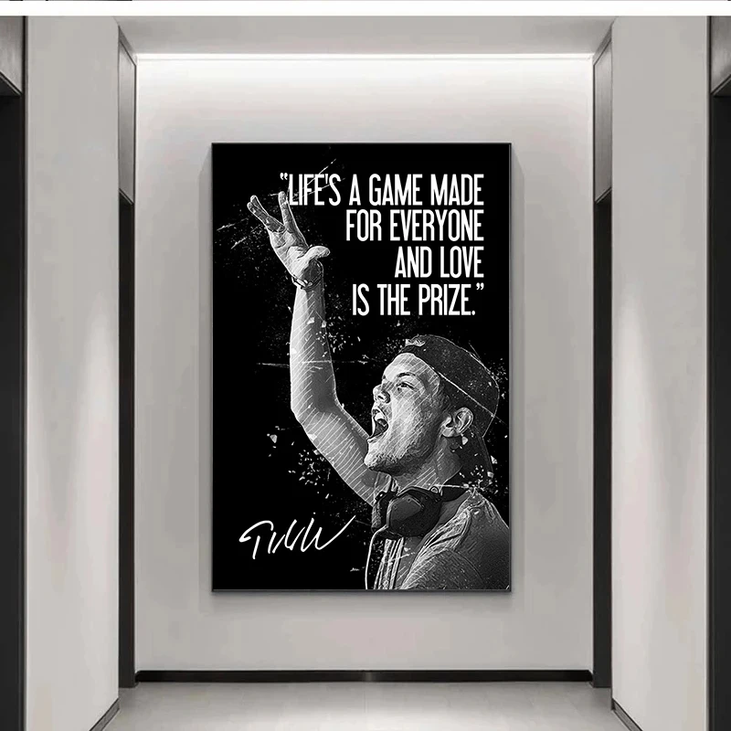 Avicii Legend DJ Music Singer Star Modern Black and White Poster Print Painting Art Canvas Wall Living Room Picture
Avicii Legend DJ Music Singer Star Modern Black and White Poster Print Painting Art Canvas Wall Living Room Picture