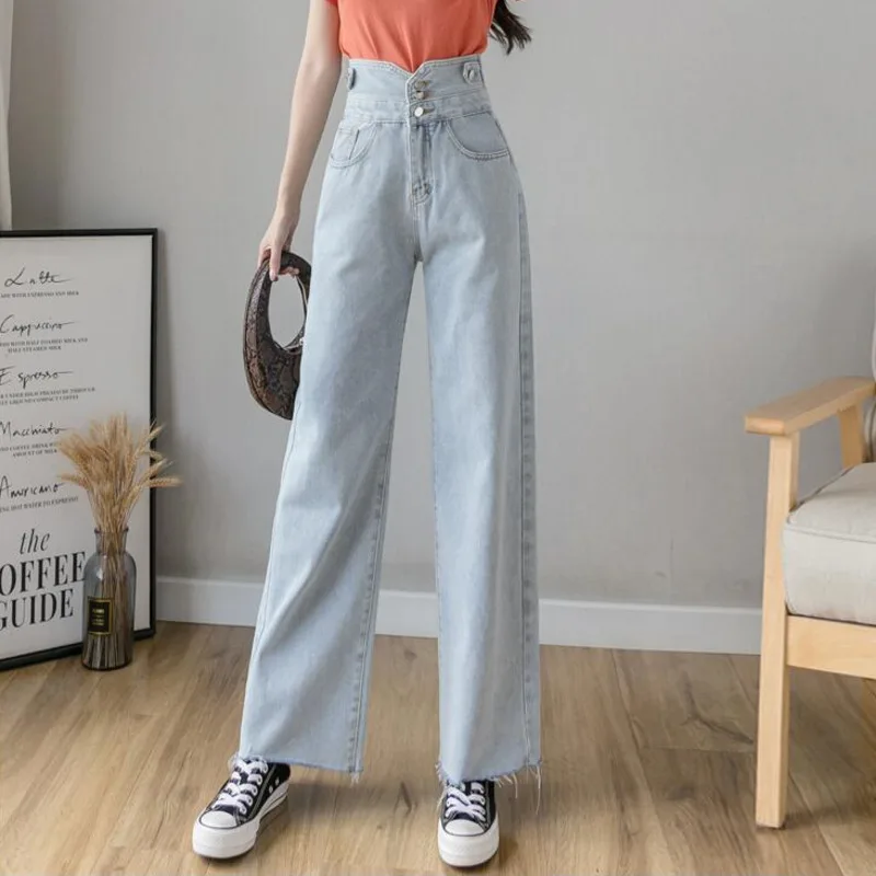 #2219 High Waisted Jeans Women Blue Korean Fashion Wide Leg Jeans Femme Loose Straight Women's Jeans Long Boyfriend Jeans Retro
#2219 High Waisted Jeans Women Blue Korean Fashion Wide Leg Jeans Femme Loose Straight Women's Jeans Long Boyfriend Jeans Retro