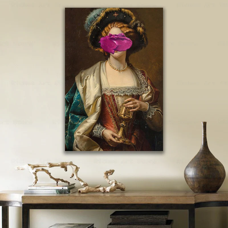 Banksy Style Wall Art Poster Renaissance Art Vintage Tudor Canvas Painting Print Victorian Woman Portrait Picture for Home Decor
Banksy Style Wall Art Poster Renaissance Art Vintage Tudor Canvas Painting Print Victorian Woman Portrait Picture for Home Decor
