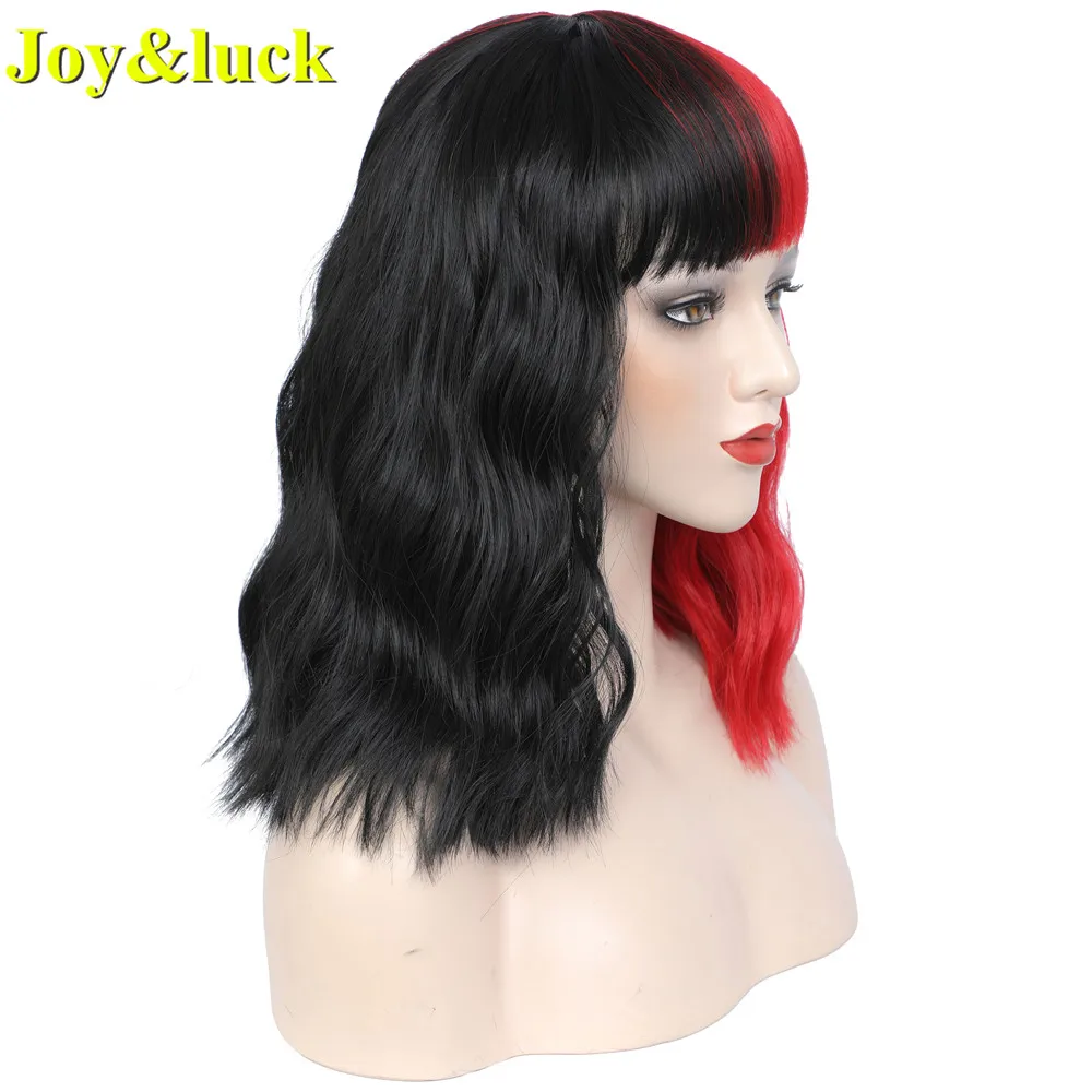 Joy&luck Water Wave Synthetic Wigs Half Black and Blue Hair Wigs with Bangs High Temperature Fiber
Joy&luck Water Wave Synthetic Wigs Half Black and Blue Hair Wigs with Bangs High Temperature Fiber