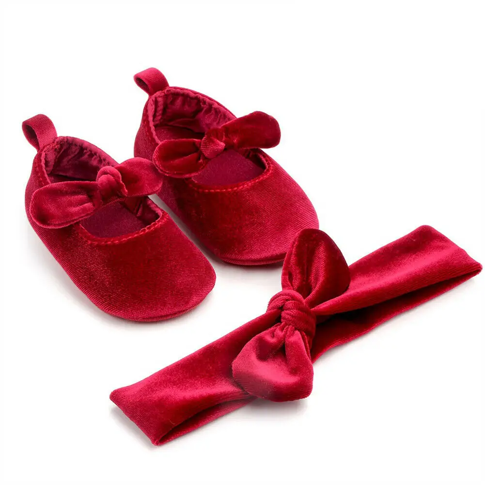 Newborn Baby Girl Soft Velvet Shoes with Hairband Infant Girls Bowknot shoes First Walking Anti-slip 0-18M
Newborn Baby Girl Soft Velvet Shoes with Hairband Infant Girls Bowknot shoes First Walking Anti-slip 0-18M