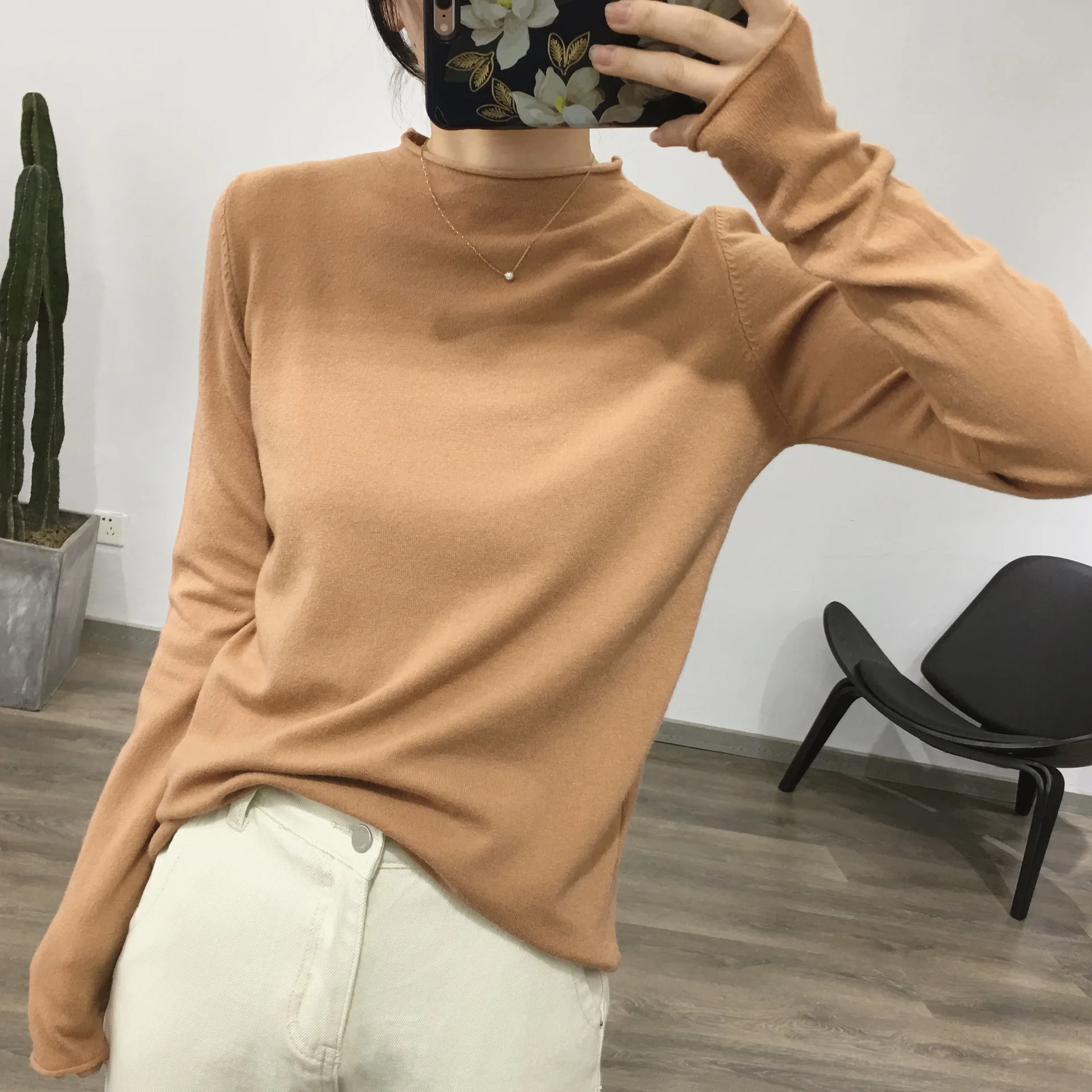 

Basic Sweater Women Fashion Autumn Turtleneck Long Sleeve Sweaters Soft Pullovers Ladies Must Have Knitting Sweaters